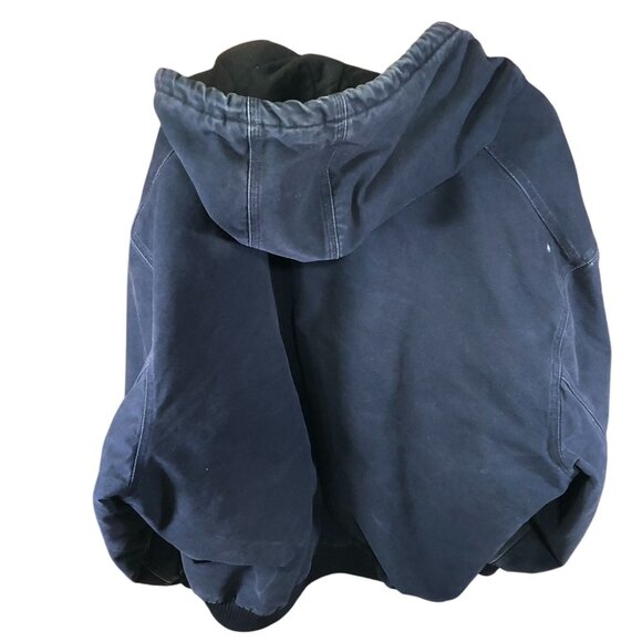 Carhartt Mens Jacket Size 5XL Hooded Full Zip Classic Quilted Gorpcore Navy - Picture 2 of 16